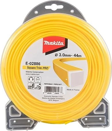 Makita Square Trim Pro Trimmerfaden für Rasentrimmer, 3mm/44m