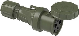 PCE CEE-Kupplung 63A 3p 6h IP67 POWER TWIST bronzegrün