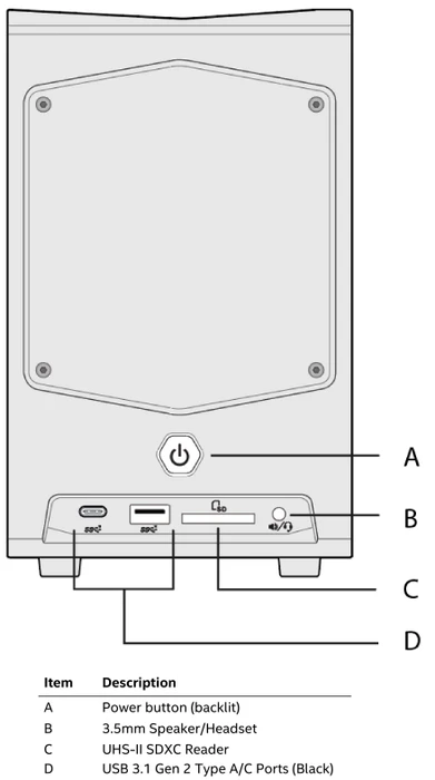 ASUS NUC 12 Extreme Kit - Dragon Canyon - NUC12DCMi9 / RNUC12DCMI90000 / RNUC12DCMI90002, EU-Netzkabel