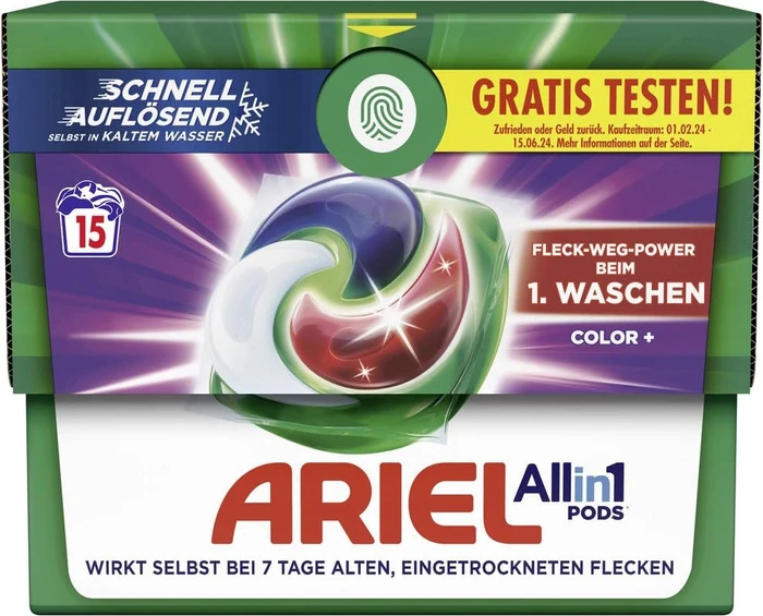 Ariel Color+ Allin1 Pods Waschmittel, 15 Stück