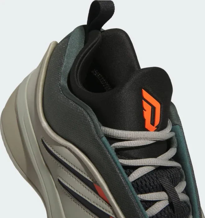 adidas Dame 9 silver pebble/legend ivy/impact orange