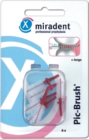 Miradent Pic-Brush Ersatz Interdentalbürste x-large bordeaux, 6 Stück