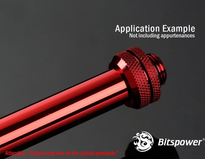 Bitspower Messing Hardtube 14mm, rot, Deep Red