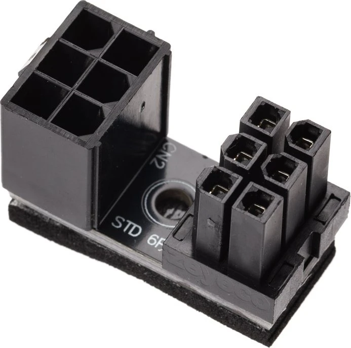 InLine Grafikkarten Stromadapter intern, 180° ATX 6pol Stecker auf Buchse