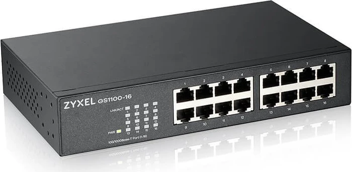 Zyxel GS1100 Desktop Gigabit Switch, 16x RJ-45