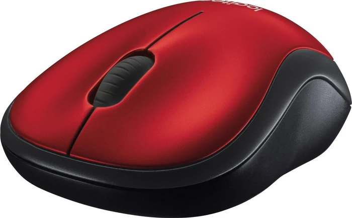 Logitech M185 Wireless Mouse rot/schwarz, USB