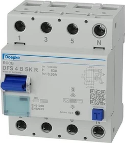 Doepke Fehlerstromschutzschalter DFS 4 063-4/0,30-B SK R