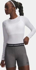 Under Armour HeatGear Armour Kompressionsshirt langarm white/halo gray (Damen)