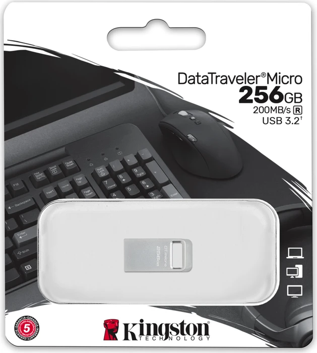 Kingston DataTraveler Micro G2 256GB, USB-A, USB 3.2 Gen 1×1