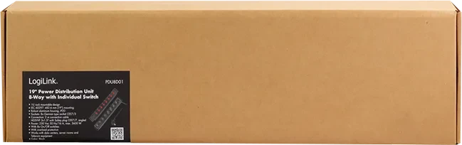 LogiLink 8-fach, 230V, 2m (PDU8D01) – Bild 5 von 7
