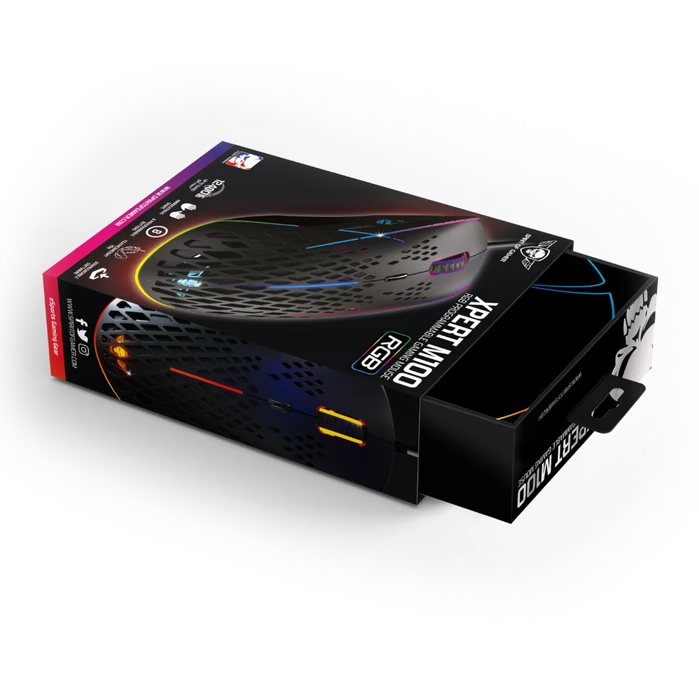 Spirit of Gamer Xpert-M100 RGB Lightweight Gaming Maus schwarz, USB