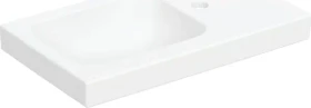 Geberit iCon Light Handwaschbecken 53cm mit Ablagefläche rechts, Hahnloch rechts, weiß/matt