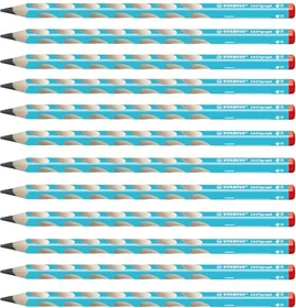 STABILO EASYgraph Bleistift HB graphit, blau, Rechtshänder, 12er-Pack