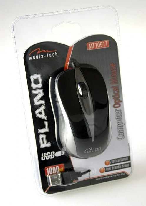 Media-Tech Plano Mouse silber, USB