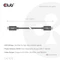 Club 3D USB-C Kabel, USB4 Gen4x2, 80Gb/s, 8K240Hz, 240W PD EPR, USB-C Stecker auf USB-C Stecker, 1.2m, schwarz Vorschaubild