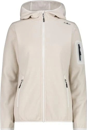CMP Knit Tech Fleece Hoody Jacke b.co gesso/vaniglia (Damen)