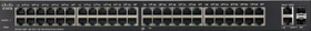 Cisco SF220 Rackmount Smart Switch, 48x RJ-45, 2x RJ-45/SFP, 375W PoE+ (SF220-48P-K9)