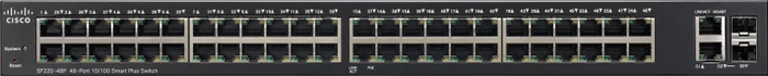 Cisco SF220 Rackmount Smart Switch, 48x RJ-45, 2x RJ-45/SFP, 375W PoE+