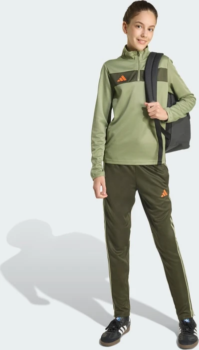 adidas Tiro 25 Essentials Trainingshose lang night cargo/tent green/impact orange (Junior)