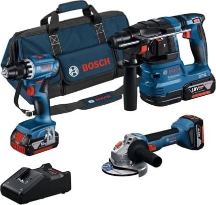 Bosch Professional Akku-Maschinenset inkl. Tasche + 3 Akkus 4.0Ah