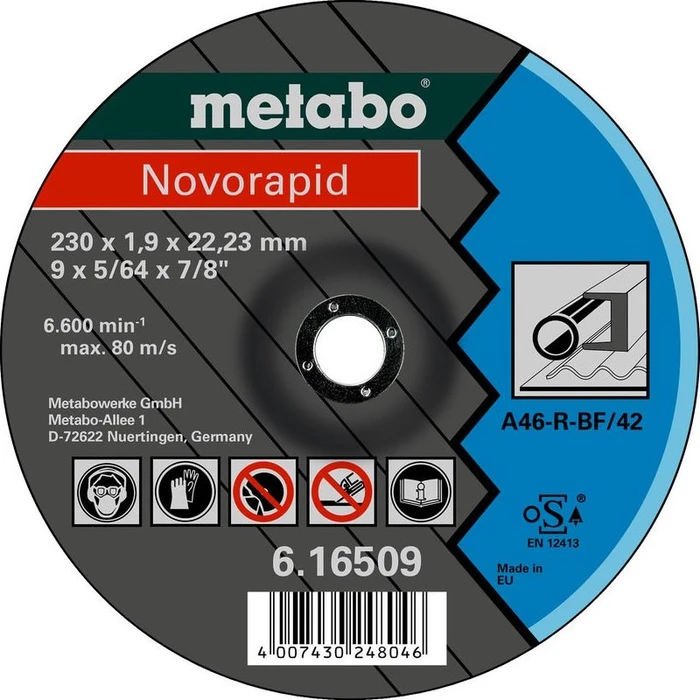 Metabo Novorapid Stahl A 46-R Trennscheibe gerade, 150x1.6x22.23mm, 25 Stück