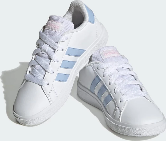 adidas Grand Court Lifestyle Tennis Lace-Up cloud white/blue dawn/clear pink (Junior)