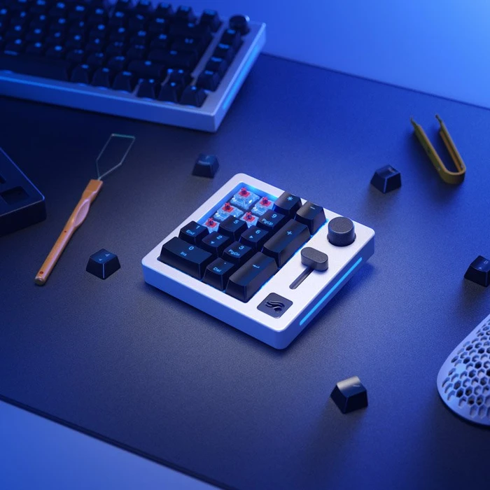 Glorious GMMK Numpad, Top Frame (Numpad), Metall (Aluminium, CNC-gefräst), E-White