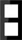 Jung A CREATION Rahmen 2fach, schwarz (AC 582 SW)