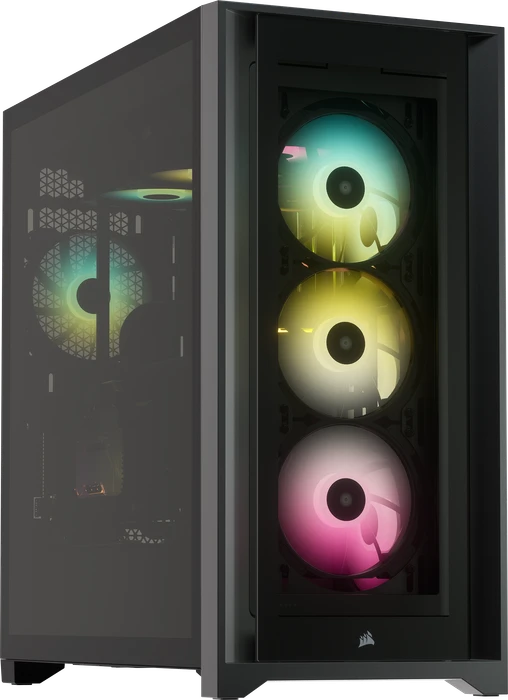 Corsair iCue 5000X RGB, schwarz, Glasfenster