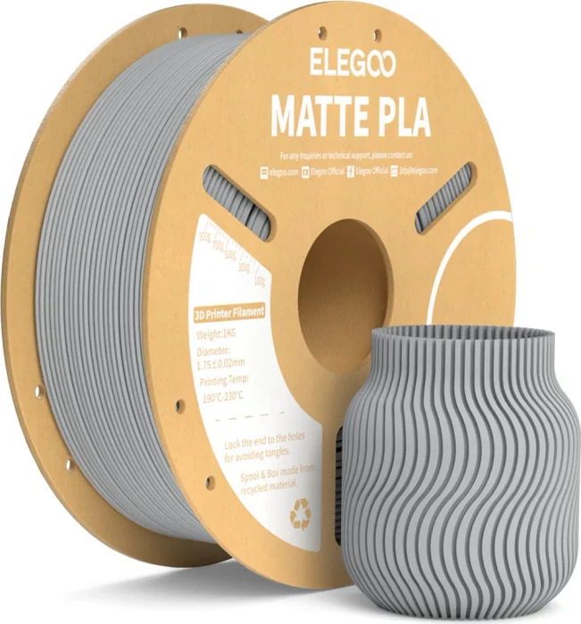 Elegoo PLA Matte, Slate Grey, Spule, 1.75mm, 1.00kg