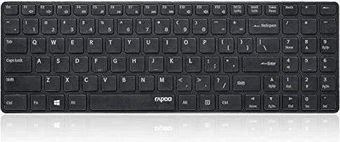 Rapoo Wireless Ultraslim Keyboard E9100P schwarz, DE