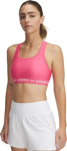 Under Armour Armour Mid Crossback Sport-BH super pink/white (Damen)
