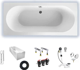 Villeroy & Boch O.Novo Rechteck-Badewanne 190x90cm, weiß alpin