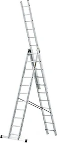 Drabest Pro Alu 3-tlg. Teleskop-Mehrzweckleiter, 3x 11 Stufen