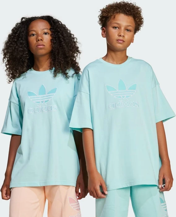 adidas Oversize Trefoil T-Shirt kurzarm semi flash aqua (Junior)