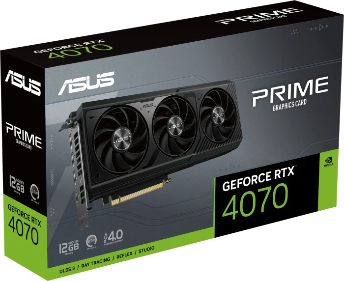 ASUS Prime GeForce RTX 4070, PRIME-RTX4070-12G, 12GB GDDR6X, HDMI, 3x DP