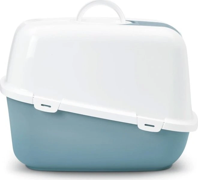 Petgard Nestor Jumbo Katzentoilette XXL, blau/weiß