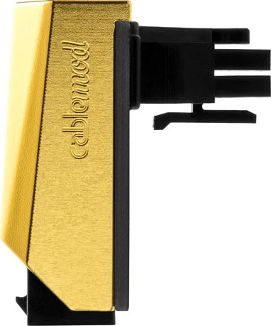 CableMod 12VHPWR Winkeladapter 90 Grad, Variante B, Sense-Pins an der Oberseite, gold