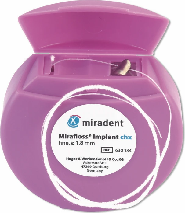Miradent Mirafloss Implant chx fein Zahnseide, 7.5m