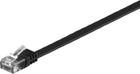 goobay Flach-Patchkabel, Cat6, U/UTP, RJ-45/RJ-45, 15m, schwarz