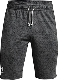 Under Armour Rival French Terry Hose kurz pitch gray full heather/onyx white (Herren)