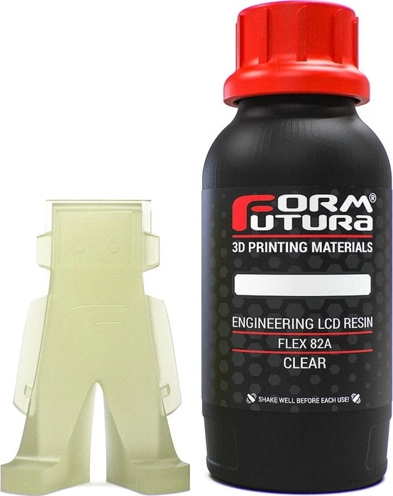 Formfutura Engineering LCD Series Flex 82A Resin Clear, 500g (ERLCD82-CLEA-00500)