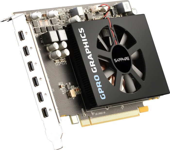 Sapphire GPRO 6200, 4GB GDDR5, 6x mDP, lite retail