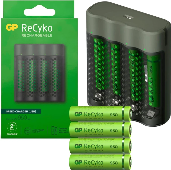 GP Batteries ReCyko Speed Charger (USB) M451 inkl. 4x AAA NiMh 950mAh