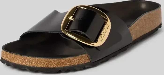 Birkenstock Madrid Big Buckle Naturleder Lack high shine black (Damen)