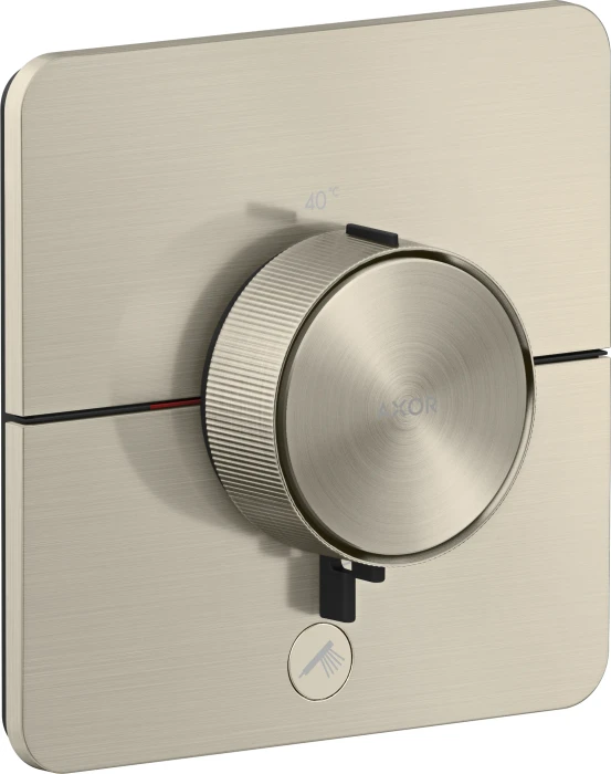 Hansgrohe Axor ShowerSelect ID softsquare Thermostat für 1 Verbraucher und einen zusätzlichen Abgang brushed nickel
