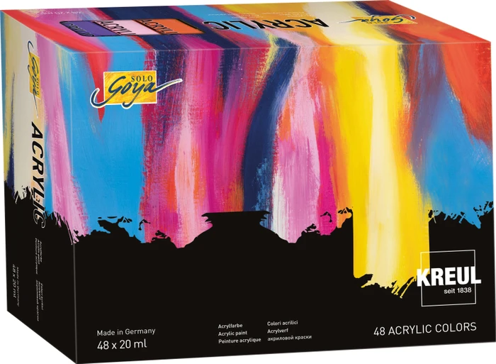 Kreul Solo Goya Acrylfarbe, 48 Farben, 20ml, 48er-Set