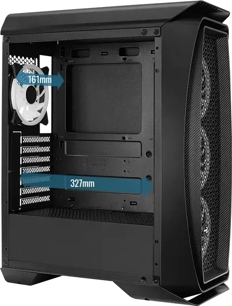 AeroCool Aero One Duo, weiß, Glasfenster