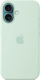 Apple Silikon Case mit MagSafe für iPhone 16 Aquamarin