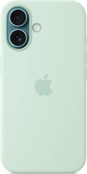 Apple Silikon Case mit MagSafe für iPhone 16 Aquamarin